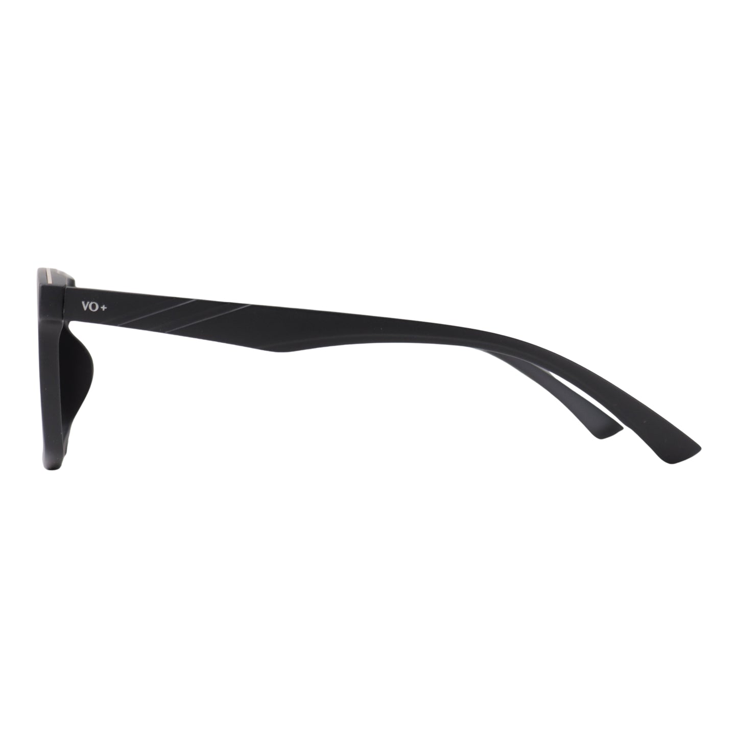 VO Rectangle Matte Black Unisex Polarized Sunglasses