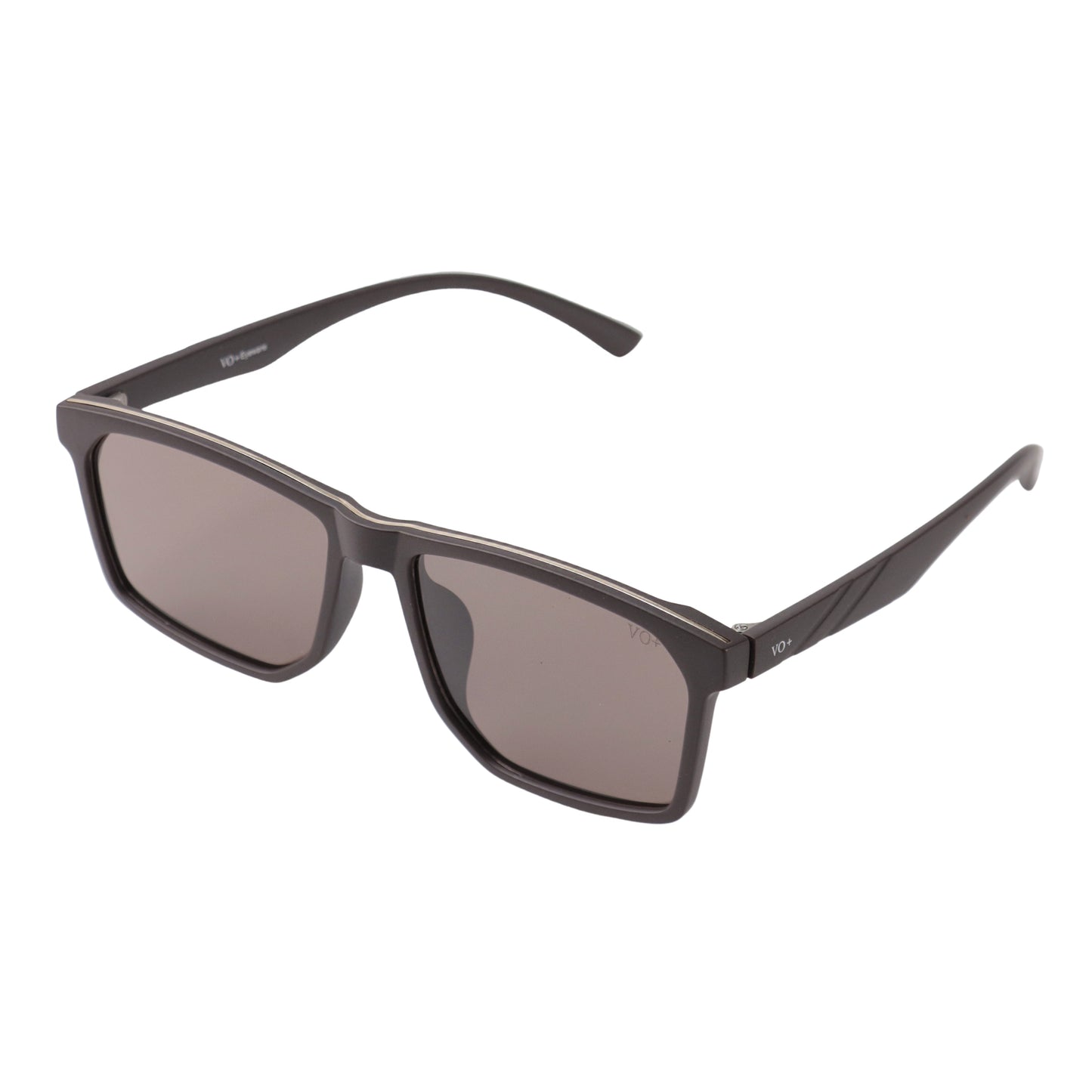 VO Rectangle Dark Brown Full Rim Unisex Sunglasses