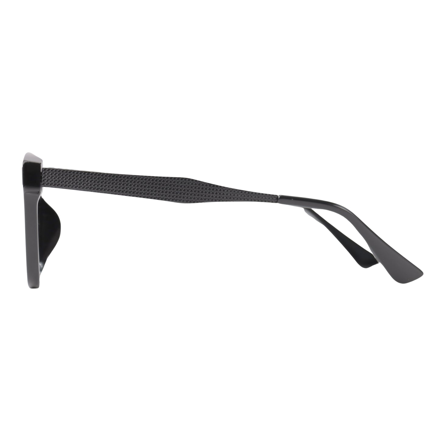 VO Square Matte Black Pattern UV Protected  Sunglasses