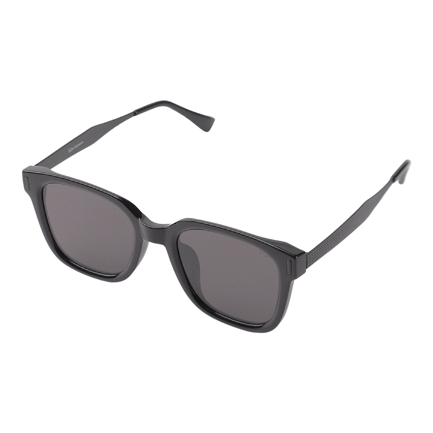 VO Square Matte Black Pattern UV Protected  Sunglasses