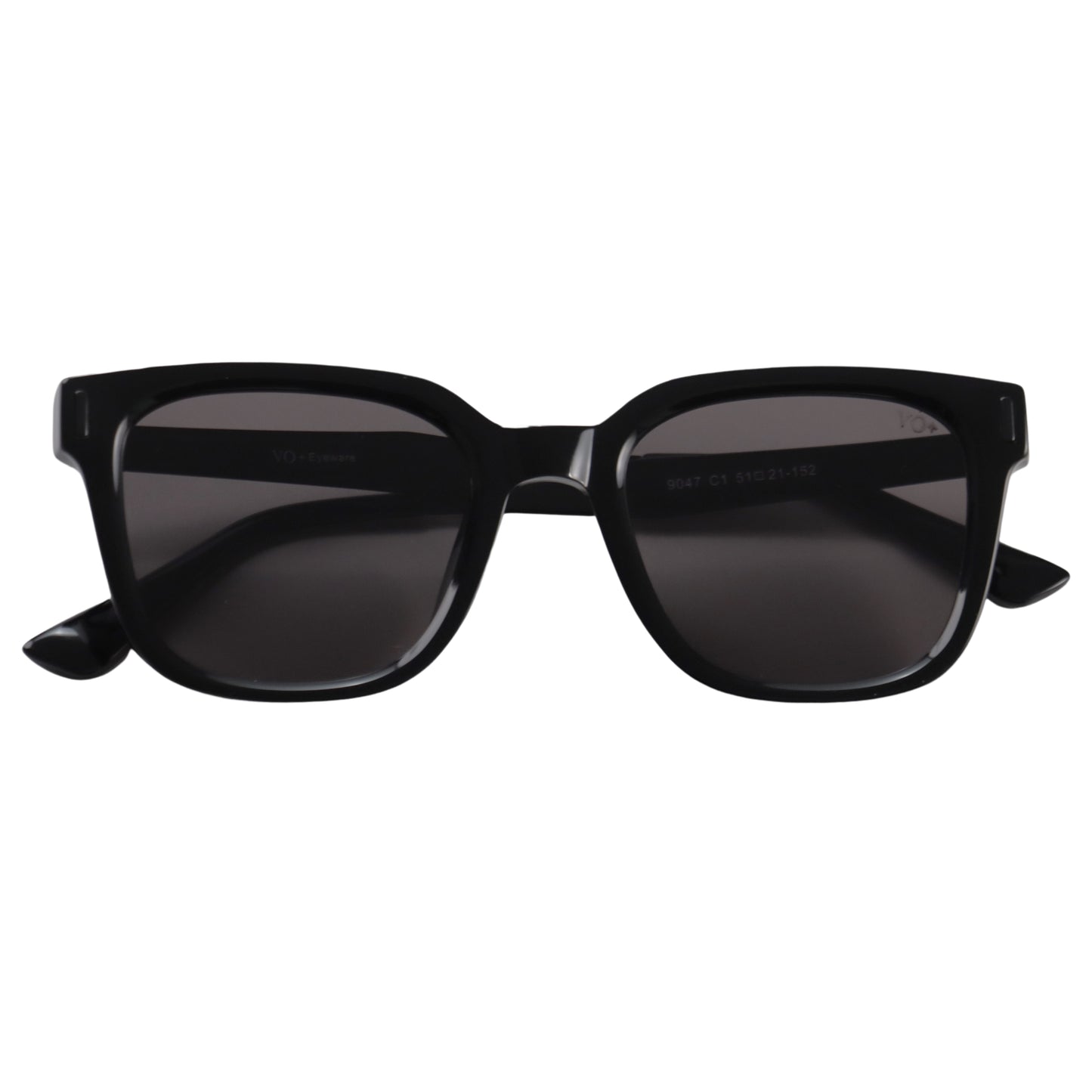 VO Square Matte Black Pattern UV Protected  Sunglasses