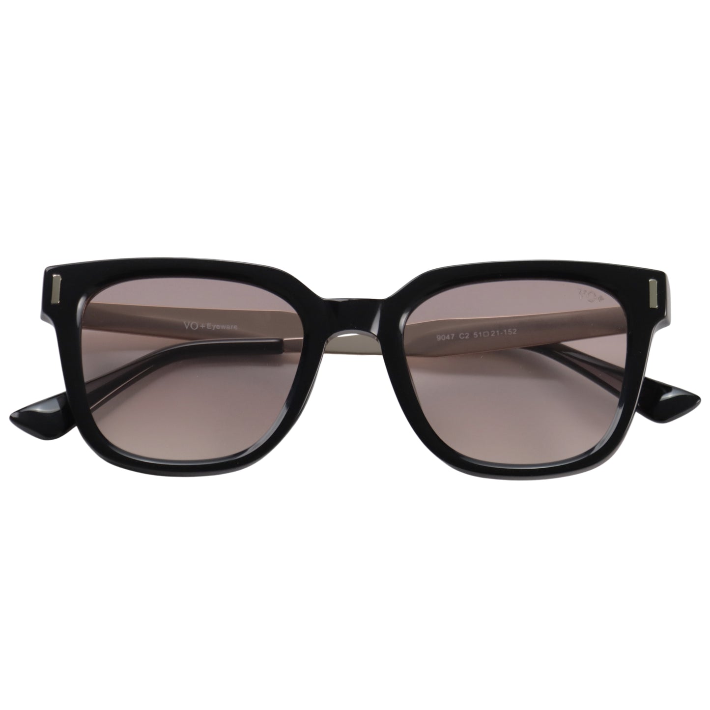 VO Square Black - Brown UV Protected  Sunglasses