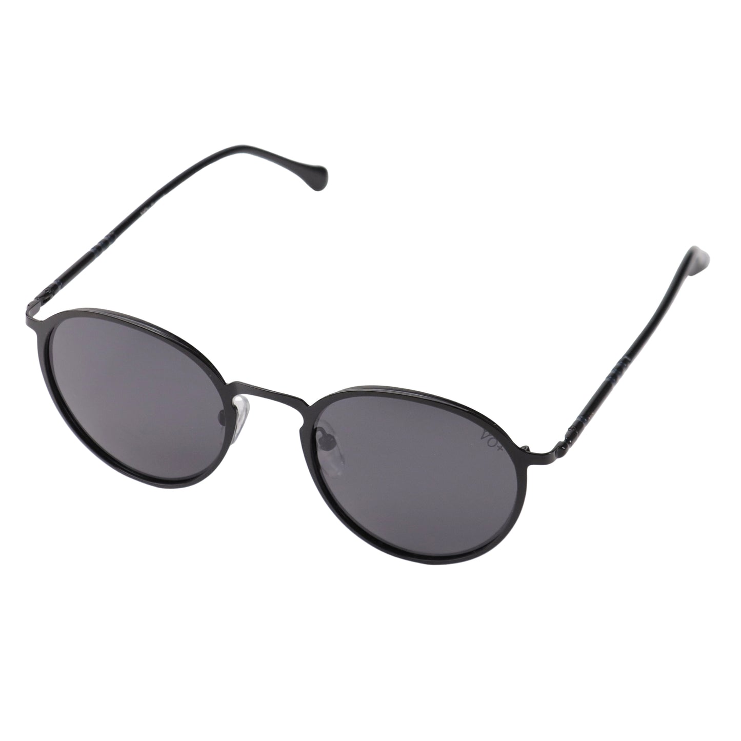 VO Round Black Unisex UV Protected Sunglasses