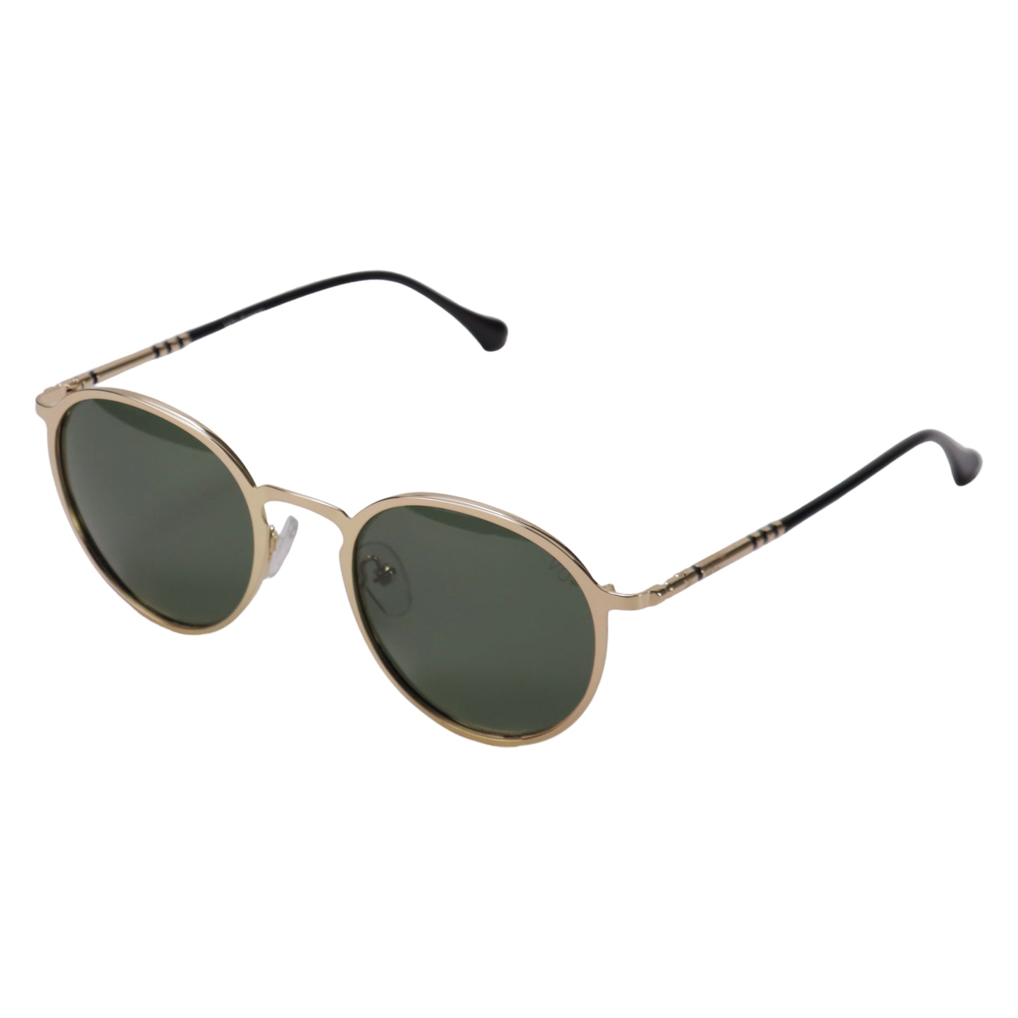 VO Round Gold Metal Polarized Sunglasses