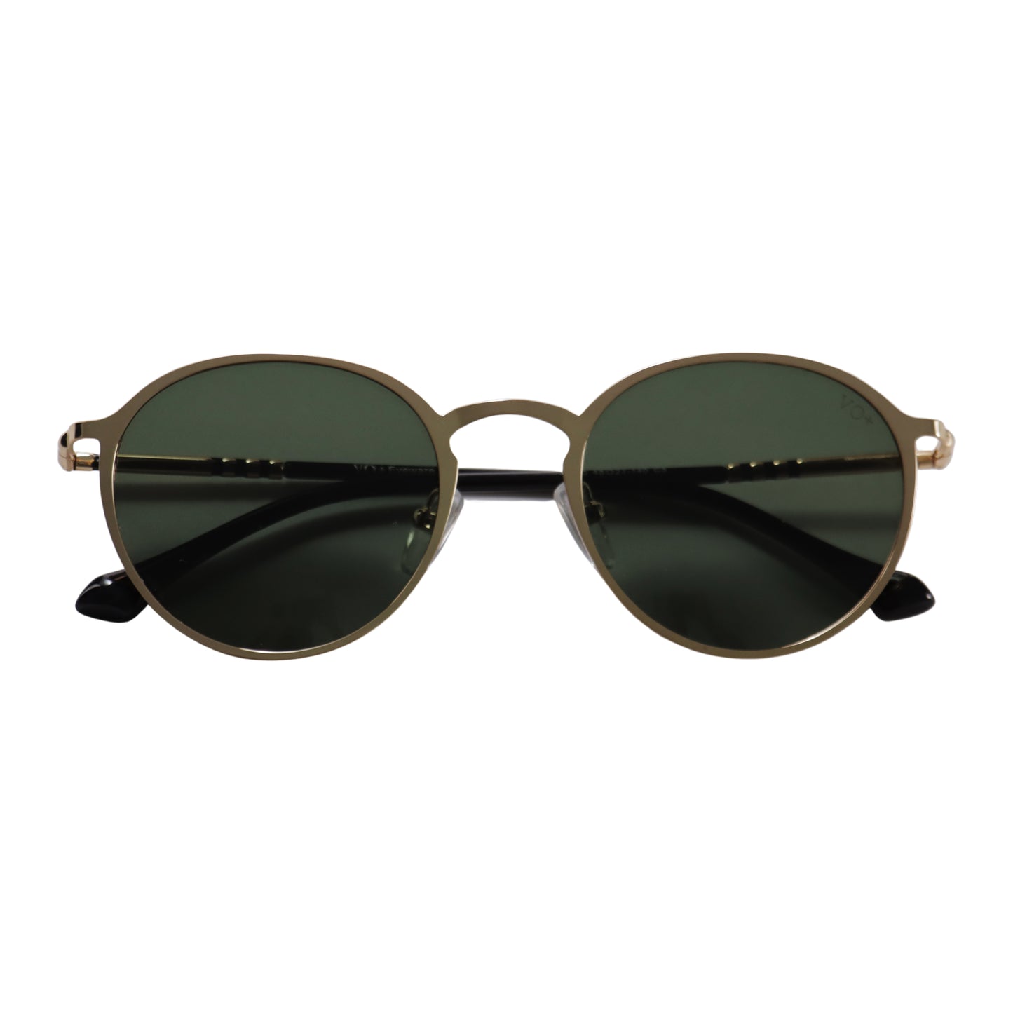 VO Round Gold Metal Polarized Sunglasses