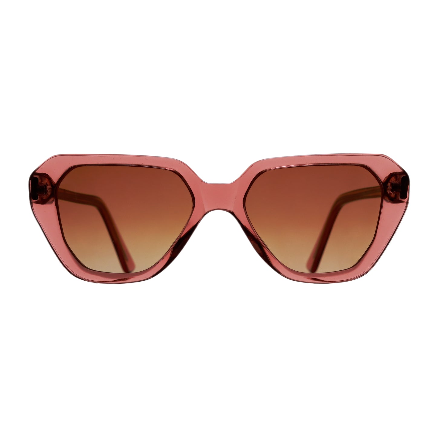 VO Hexagon Maroon Acetate Sunglasses