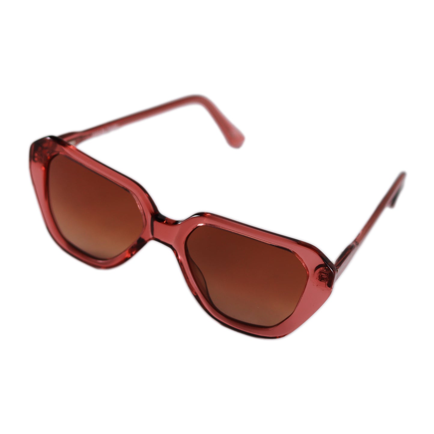 VO Hexagon Maroon Acetate Sunglasses