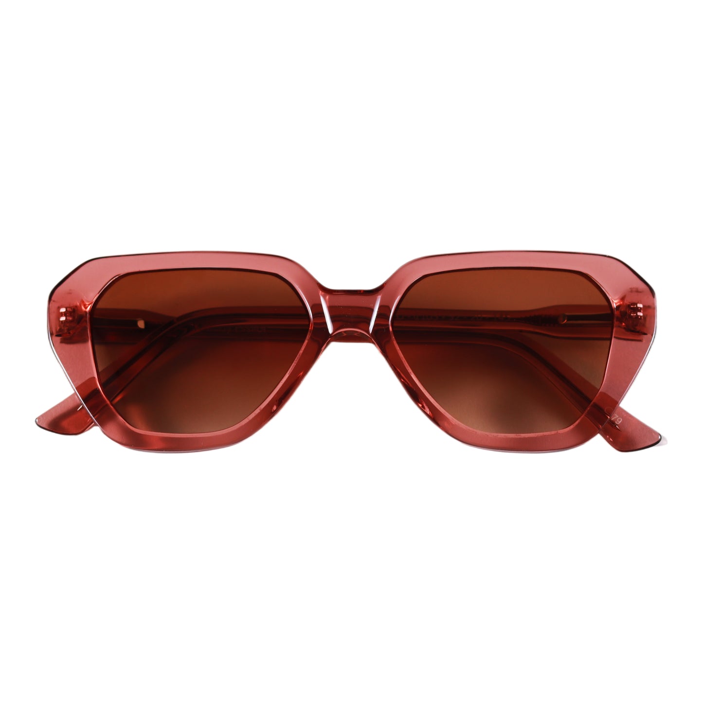 VO Hexagon Maroon Acetate Sunglasses