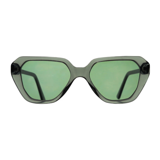 VO Hexagon Emerald Green Acetate Sunglasses