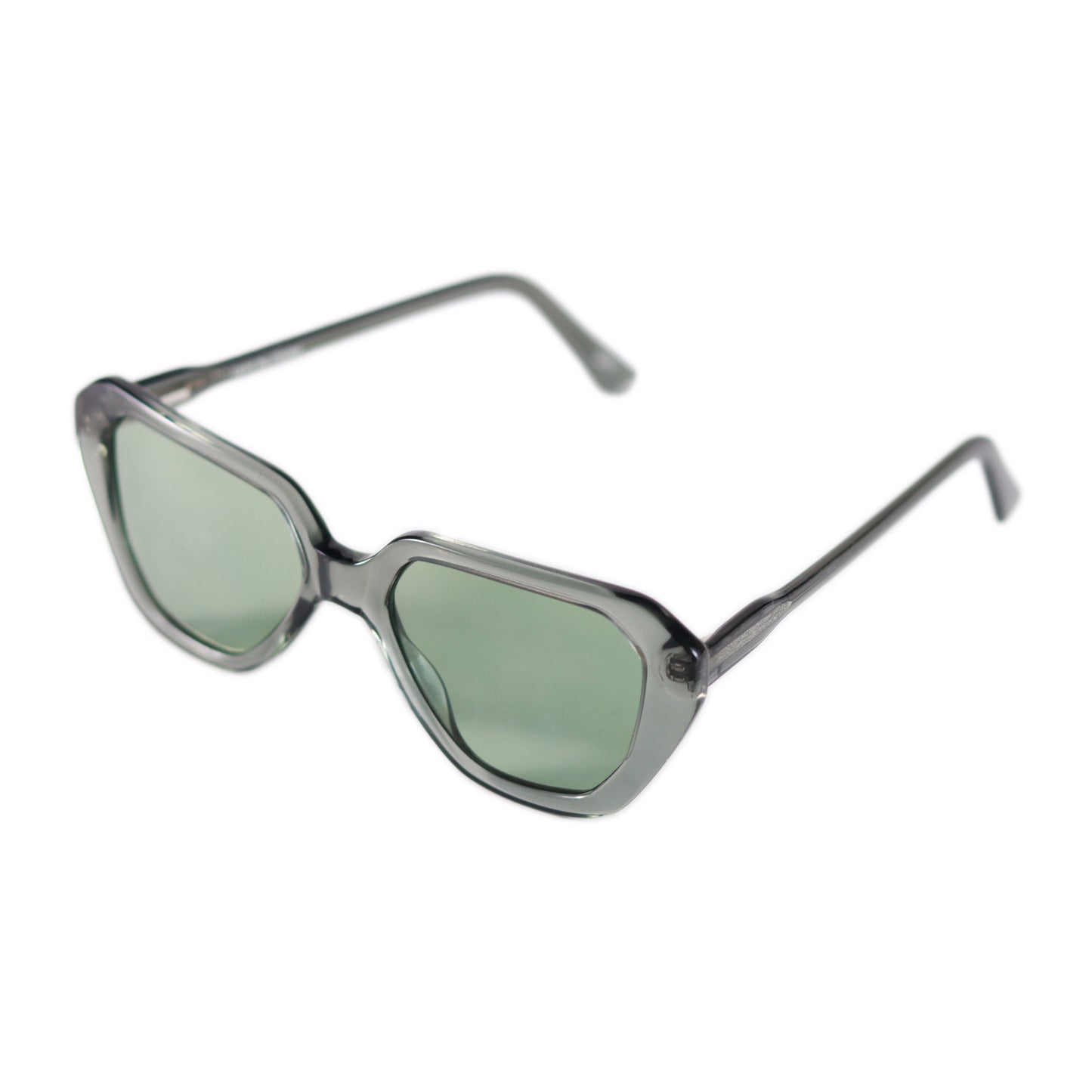 VO Hexagon Emerald Green Acetate Sunglasses