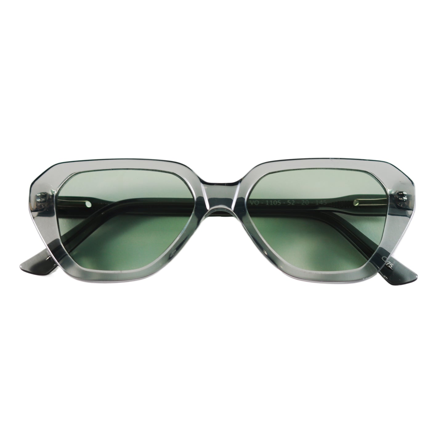 VO Hexagon Emerald Green Acetate Sunglasses