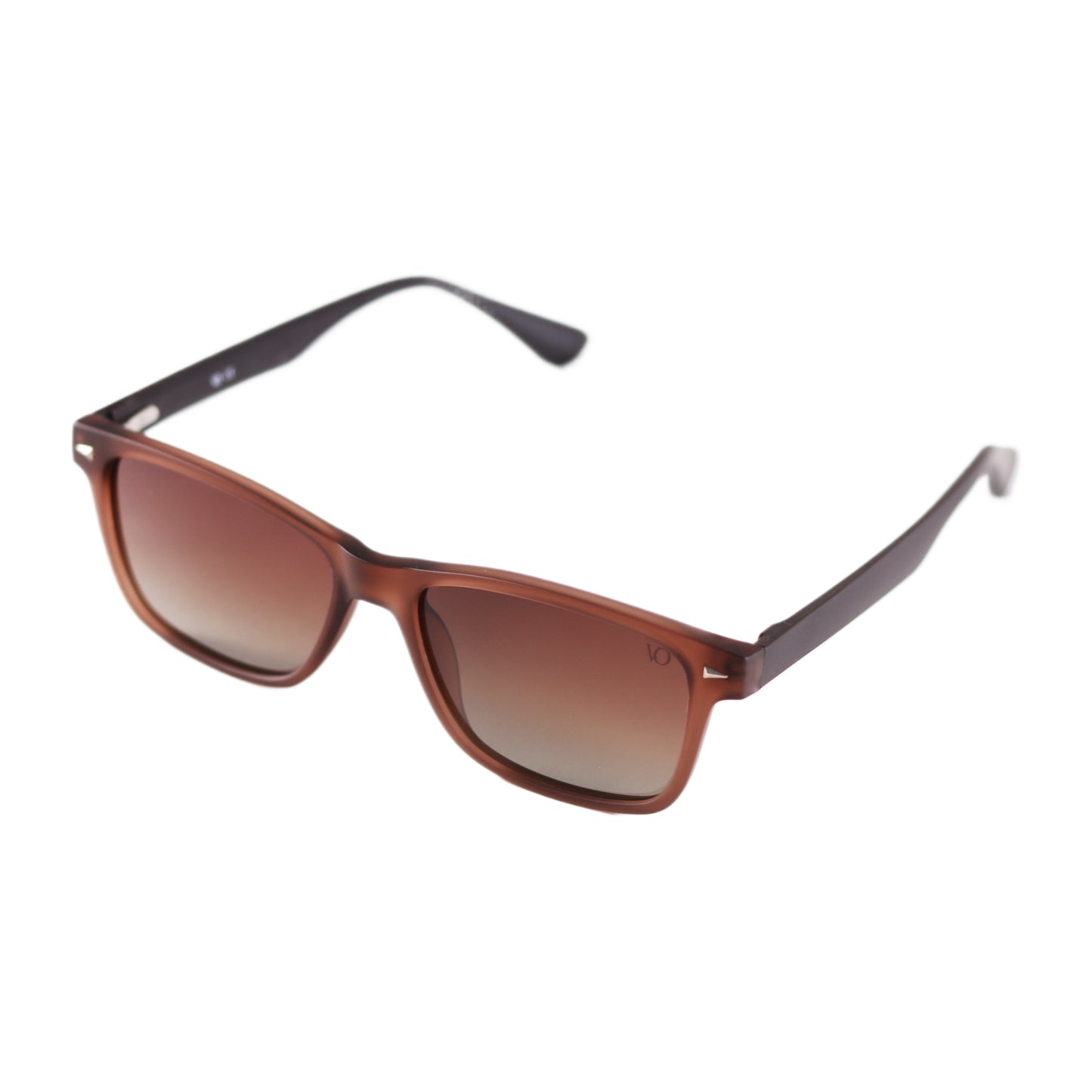 VO Rectangle Matte Brown Unisex Polarized Sunglasses