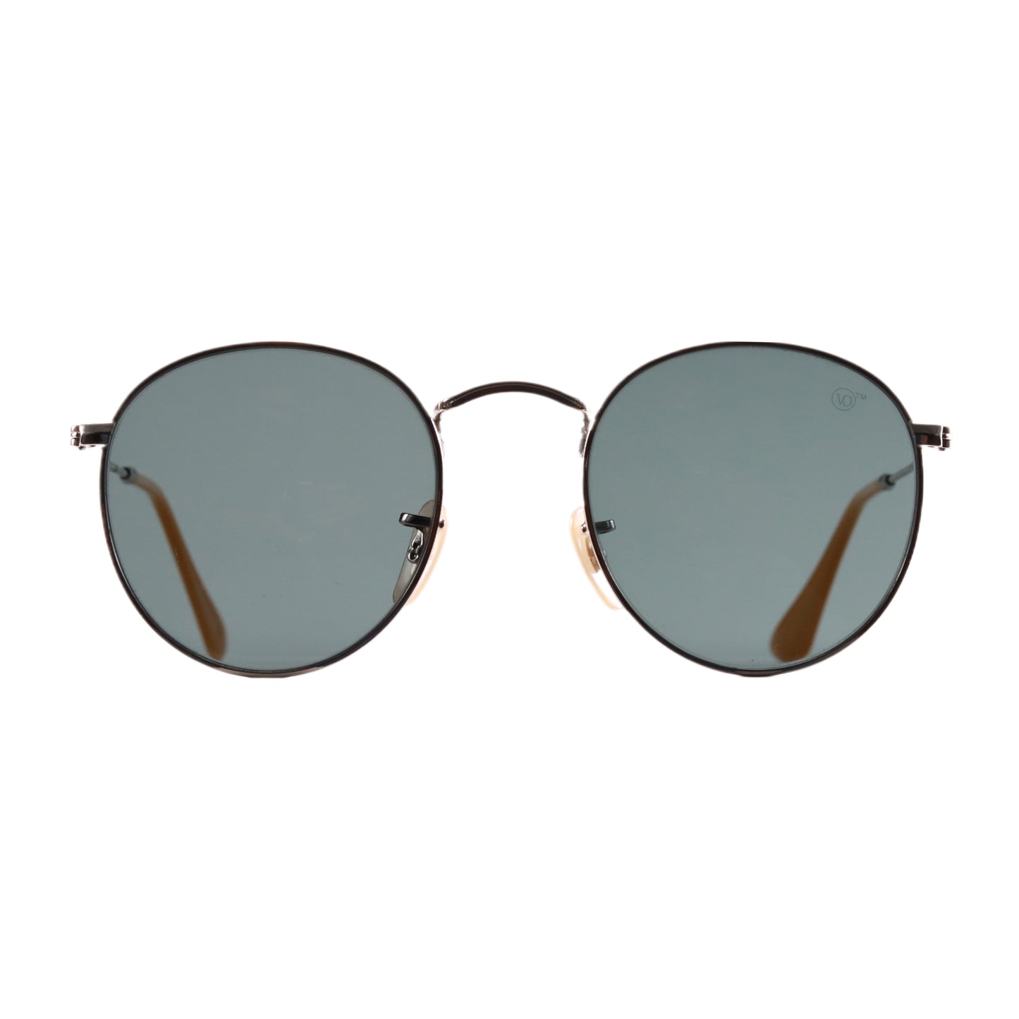 VO Round Classic Green Metal Sunglasses