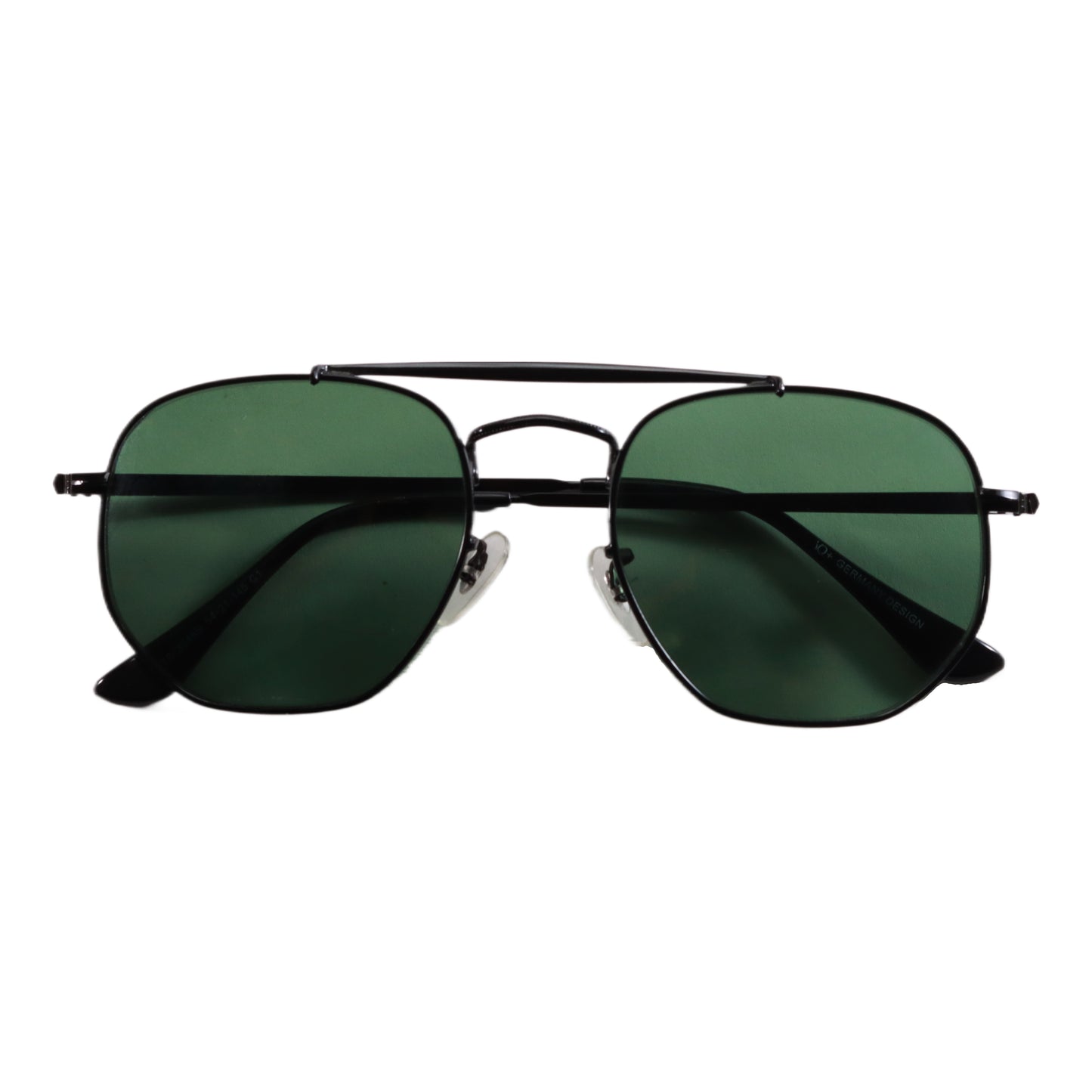 VO Hexagon Green Metal Polarized Unisex Sunglasses