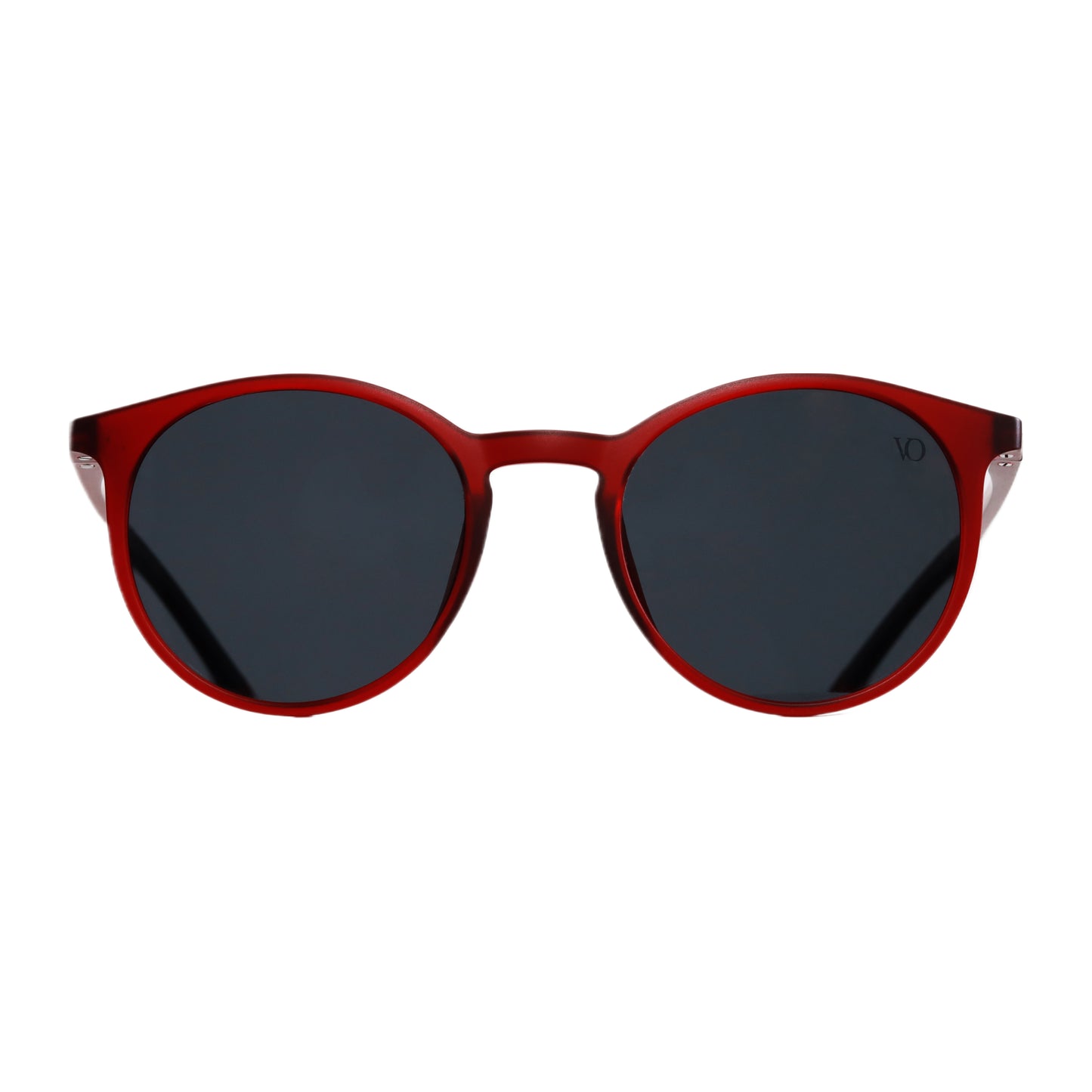 VO Round Classic Red Unisex Sunglasses