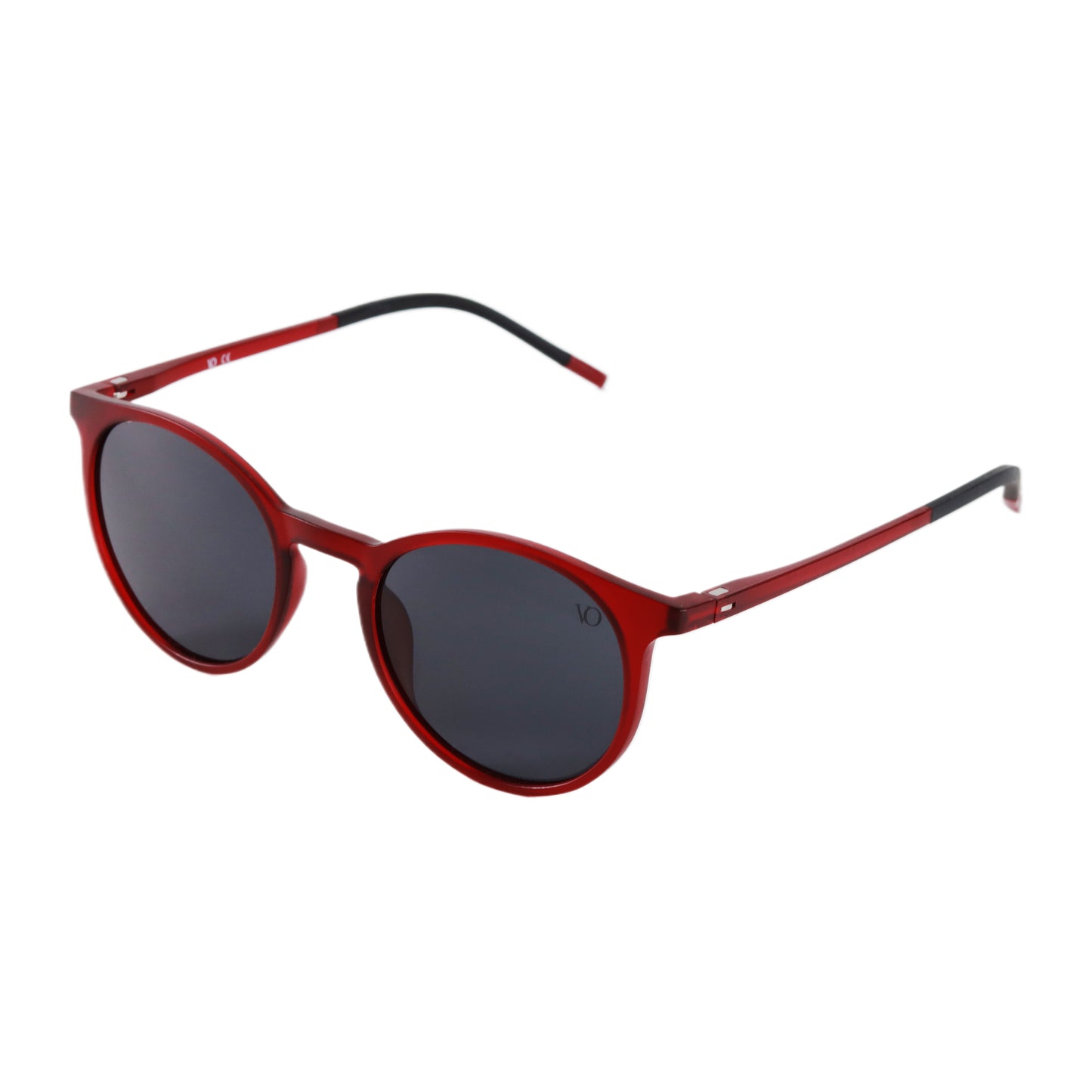 VO Round Classic Red Unisex Sunglasses