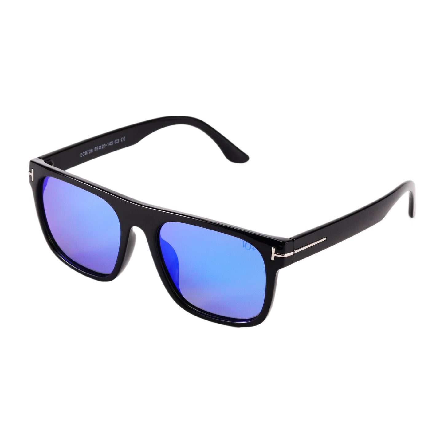 VO Square Black Unisex Polarized Sunglasses