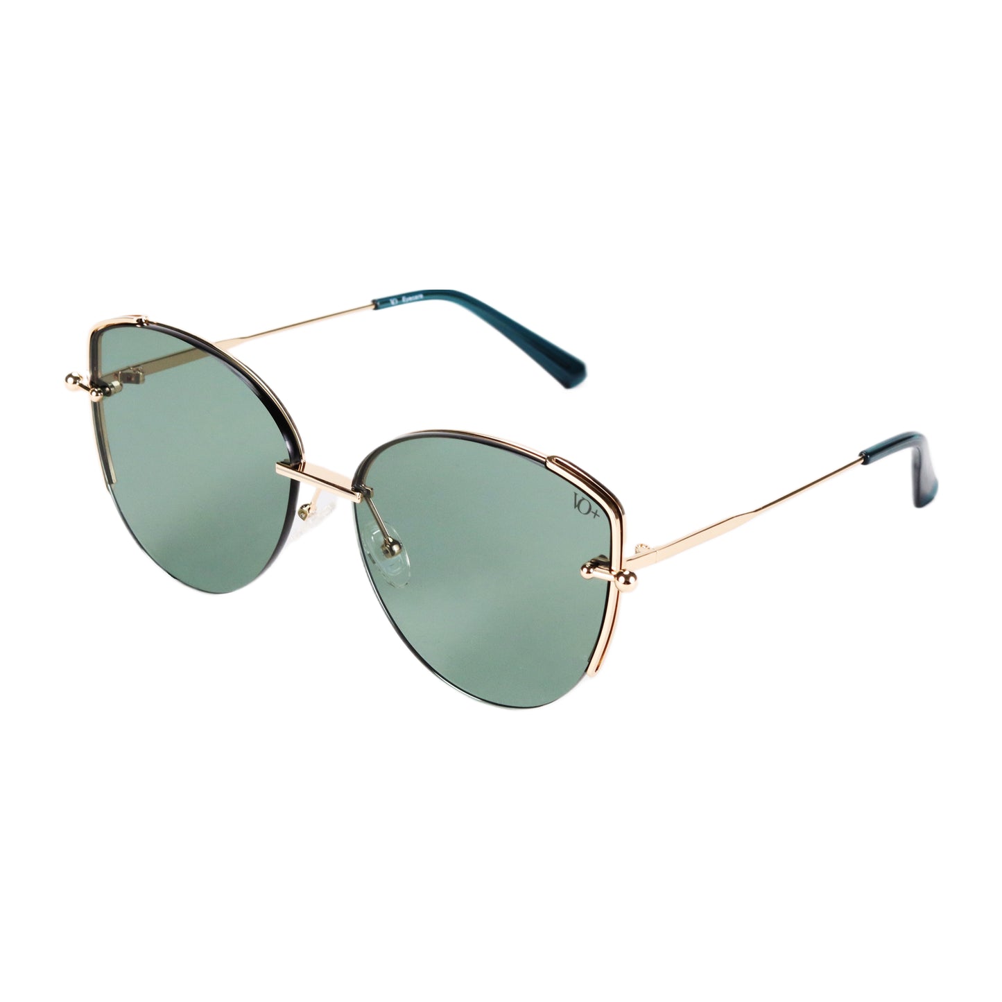 VO Butterfly Green Metal Sunglasses