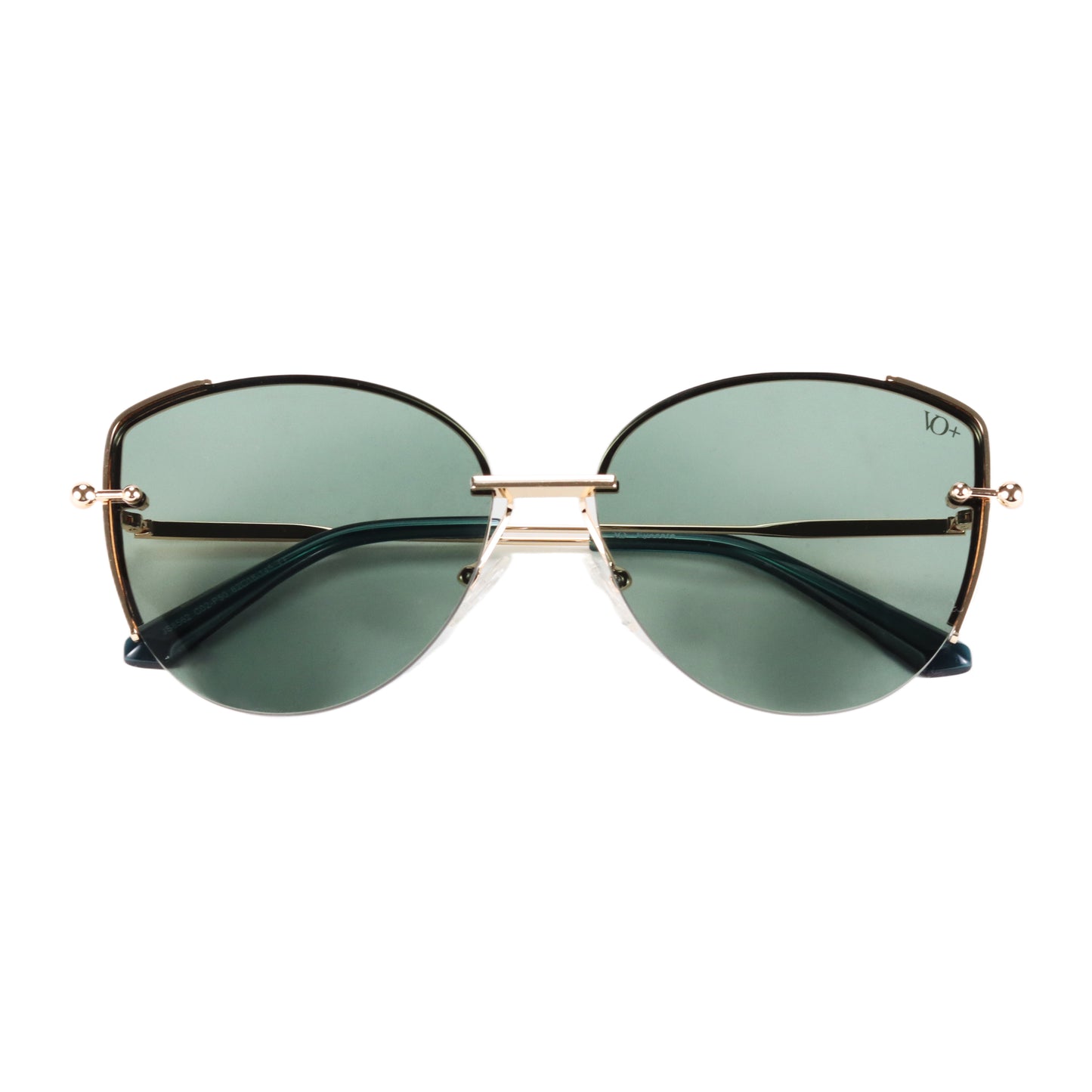 VO Butterfly Green Metal Sunglasses