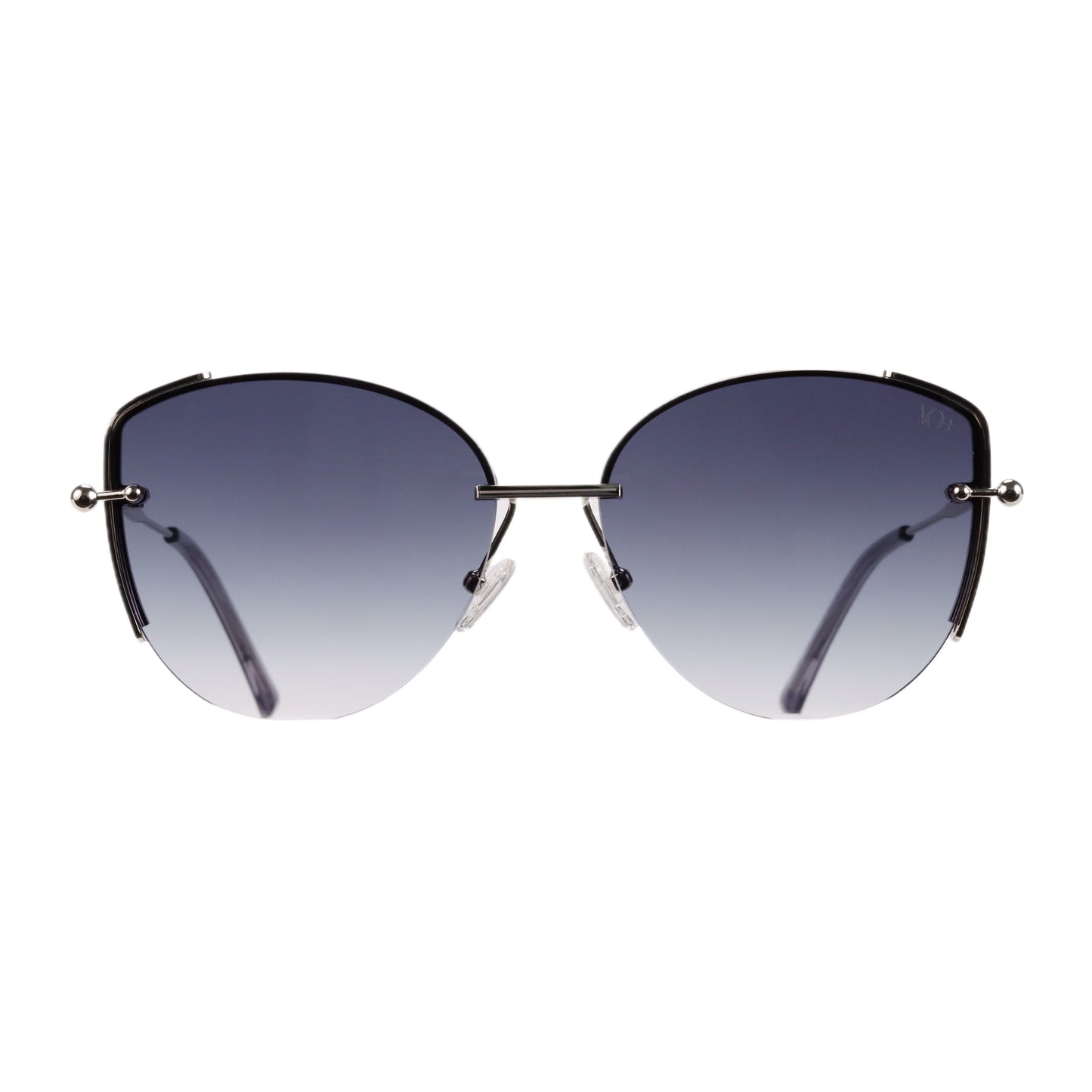 VO Butterfly Black Gradient Metal Sunglasses