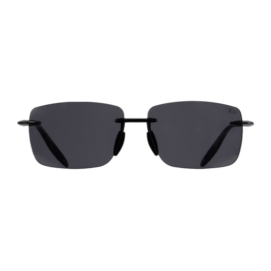 VO Rectangle Black Rimless Polarized Sunglasses