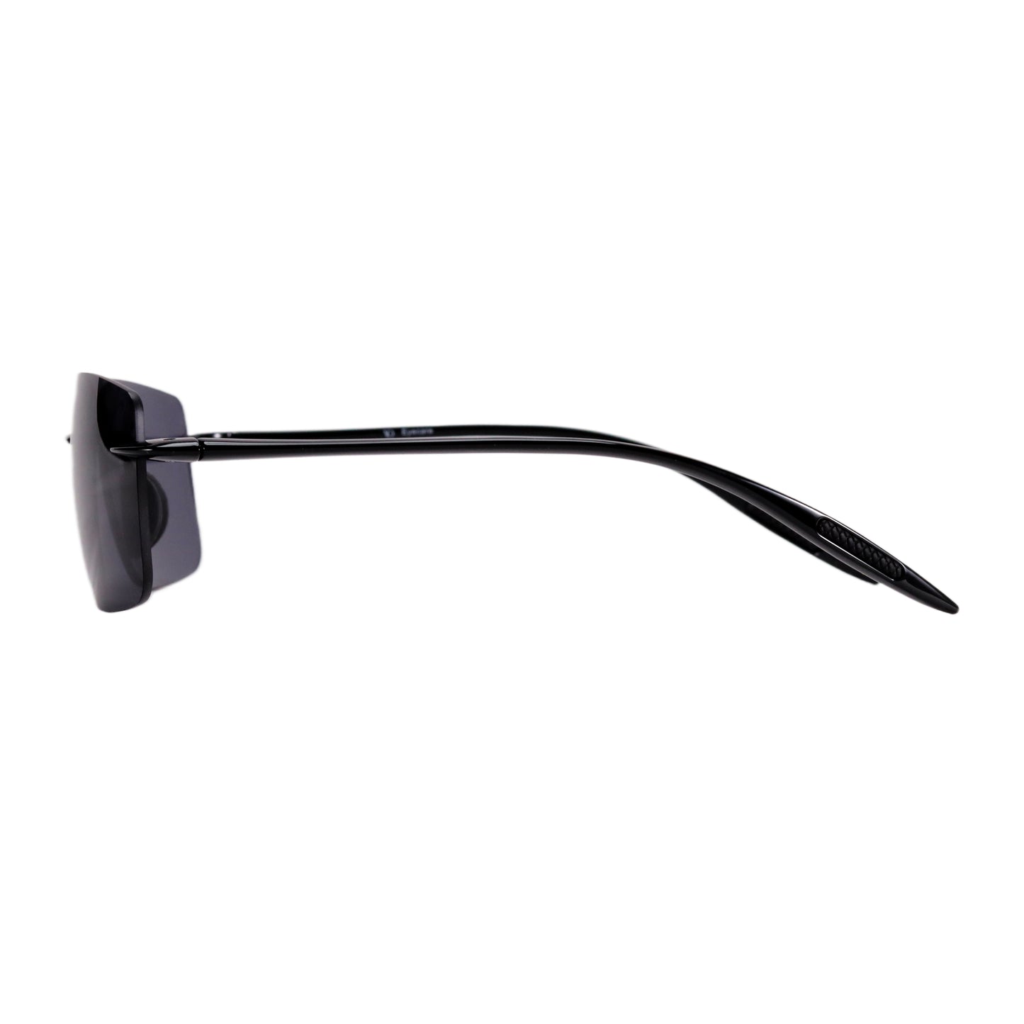 VO Rectangle Black Rimless Polarized Sunglasses