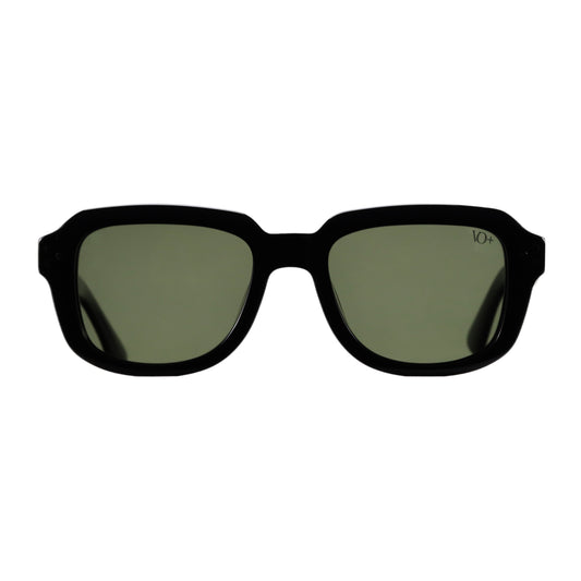 VO Square Retro Black Polarized Unisex Sunglasses