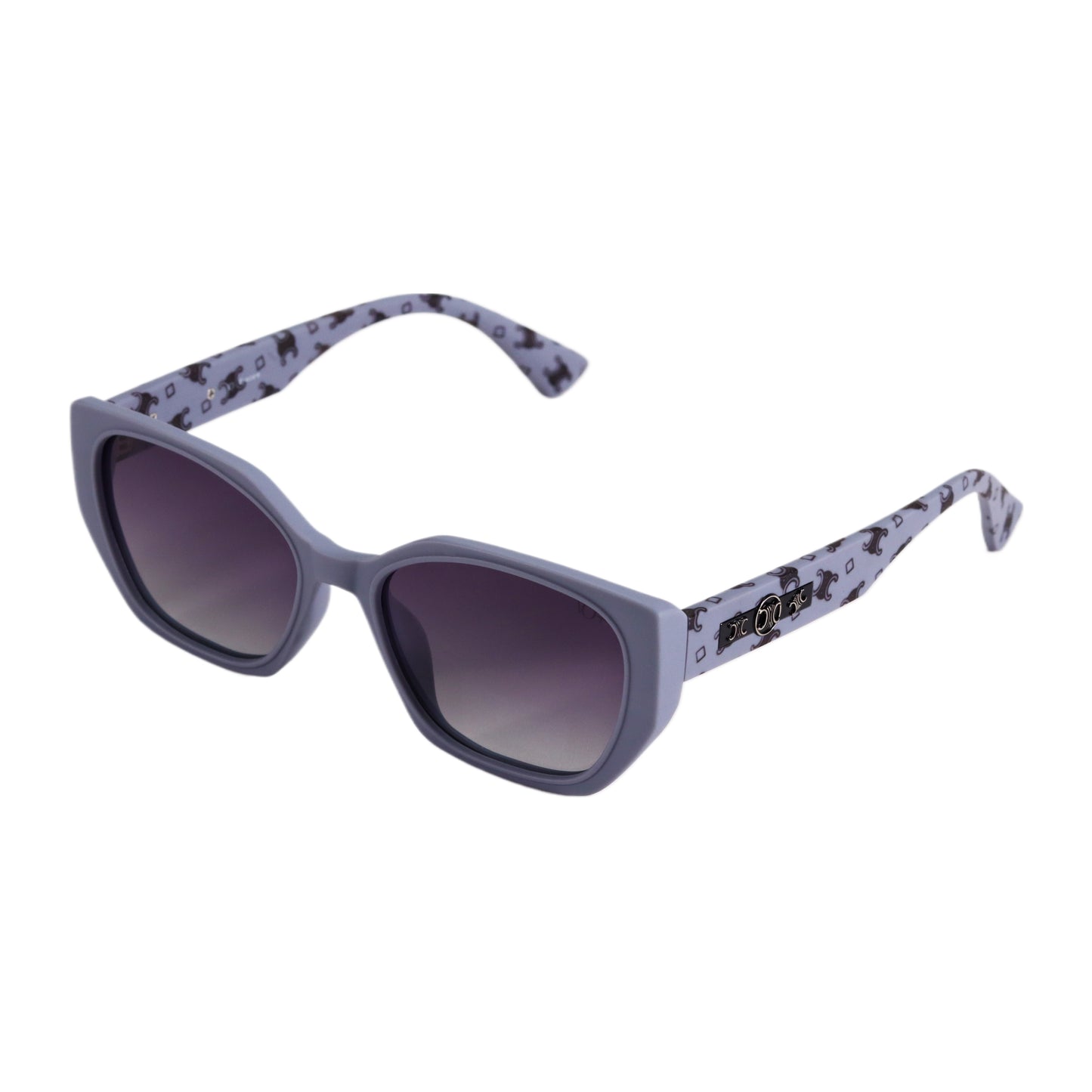 VO Hexagon Lavender Gradient Patterned Sunglasses