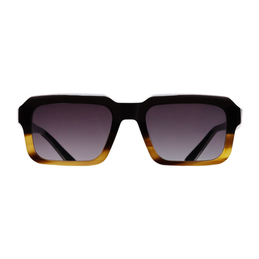 VO Rectangle Black Acetate Polarized Sunglasses