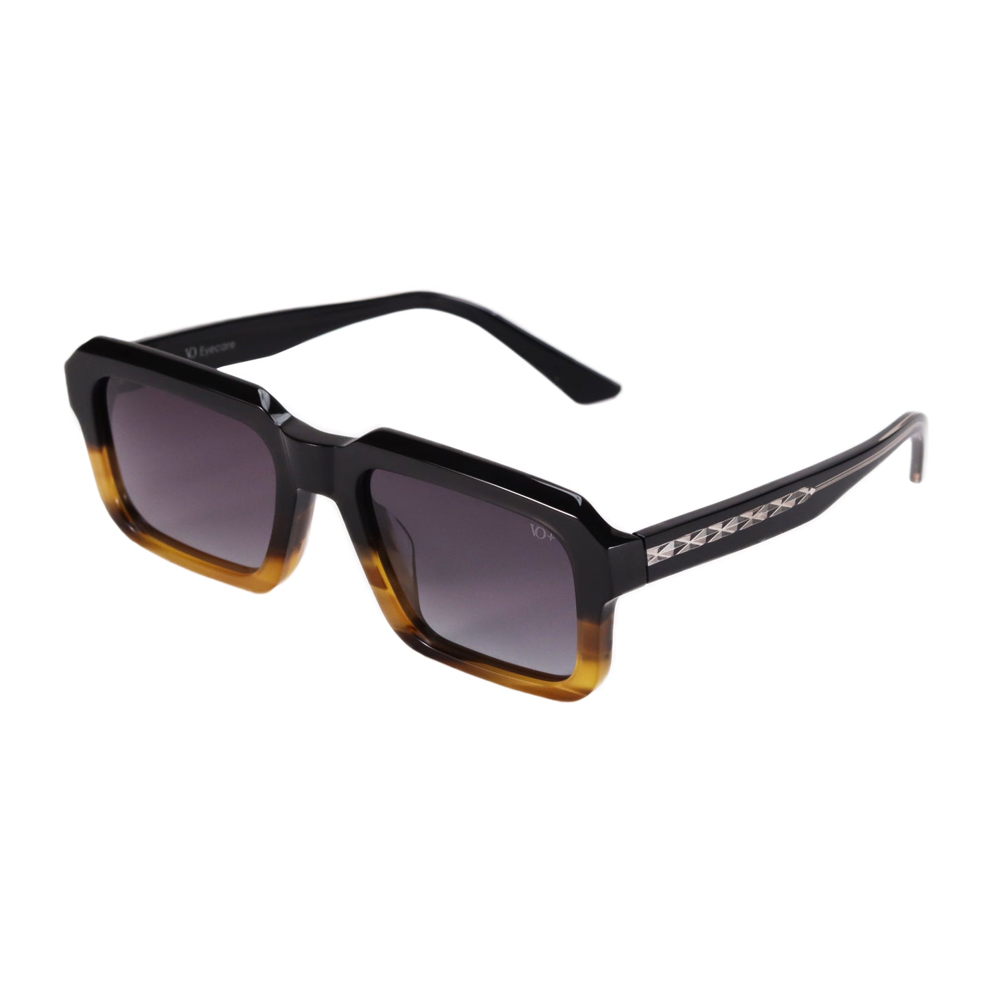 VO Rectangle Black Acetate Polarized Sunglasses