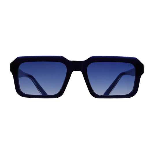 VO Rectangle Navy Blue Acetate UV Protected Sunglasses