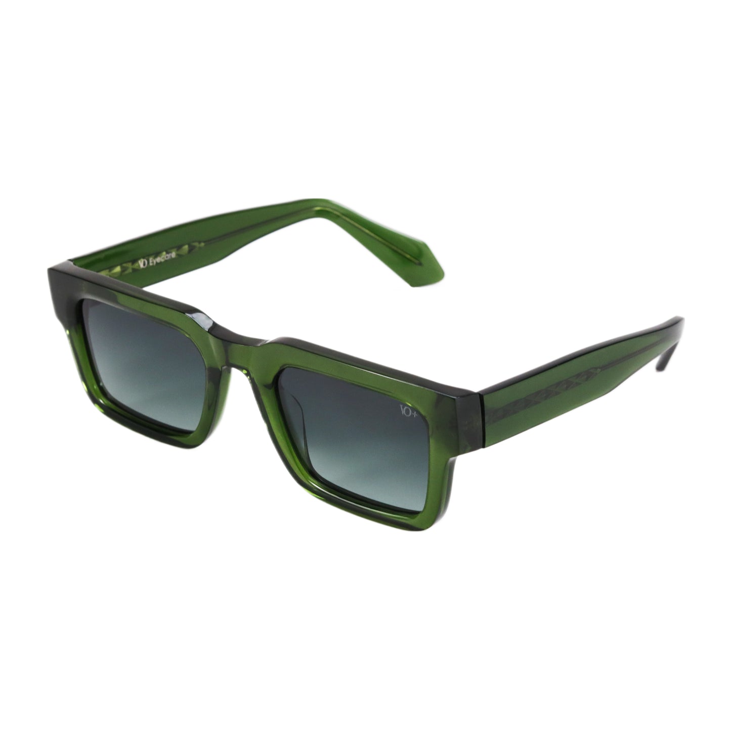 VO Rectangle Olive Green Full Rim UV Protected Sunglasses