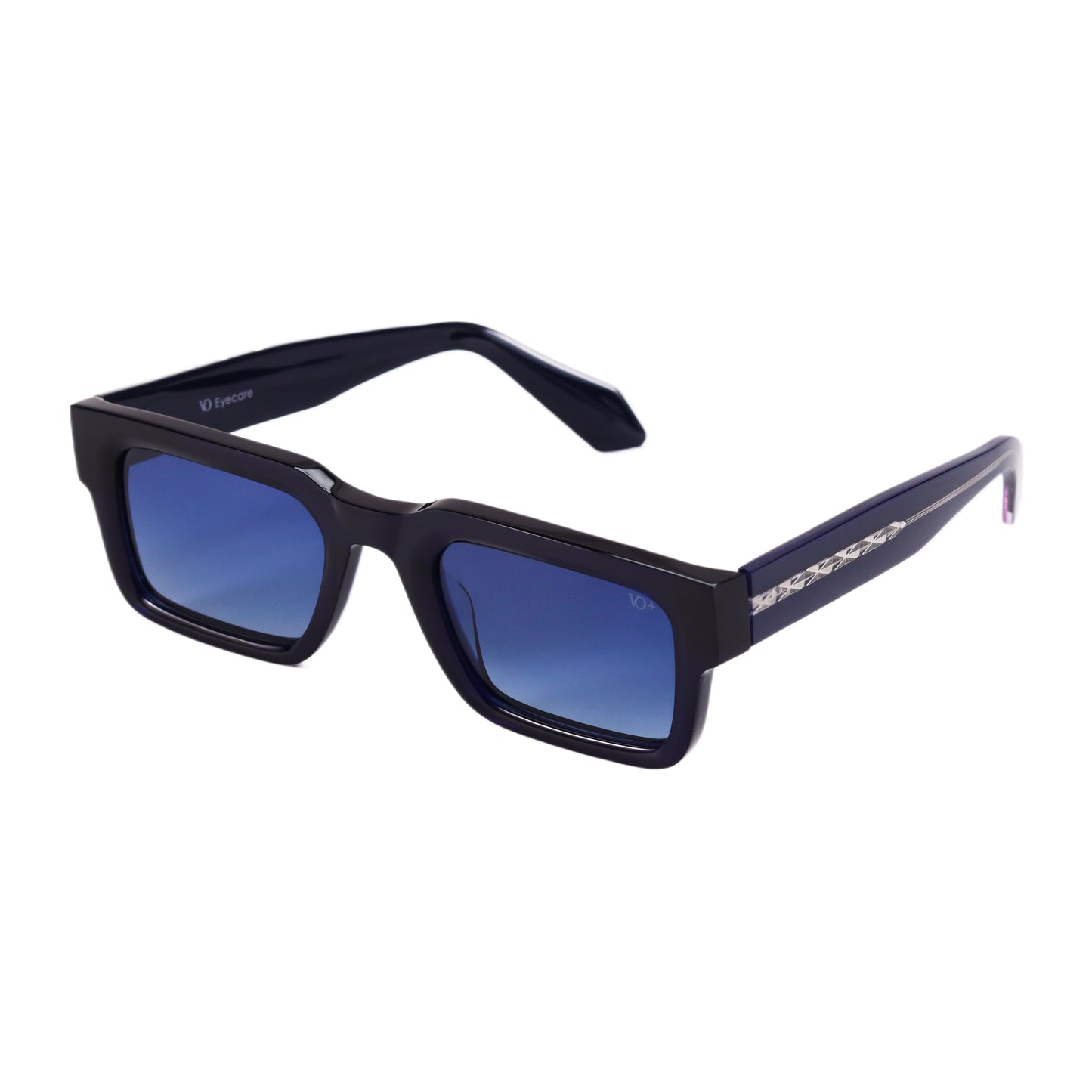 VO Rectangle Dark Blue Full Rim Unisex Sunglasses