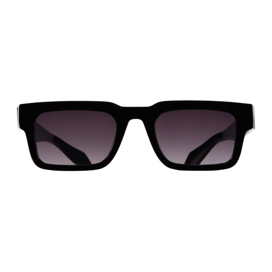 VO Rectangle Classic Black Full Rim Polarized Sunglasses