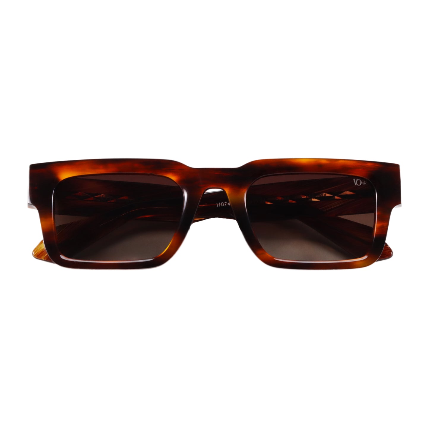 VO Rectangle Tortoise Full Rim Polarized Sunglasses