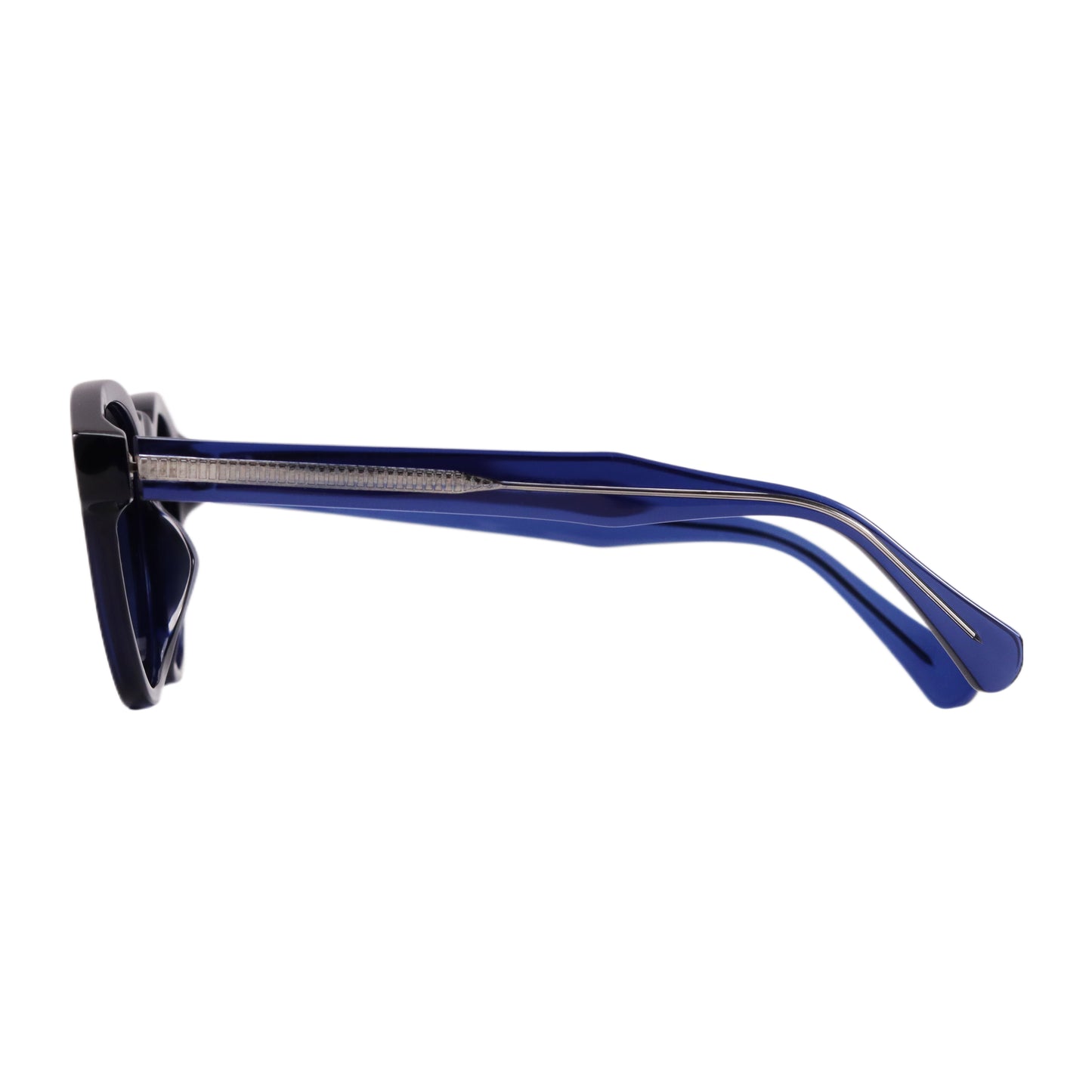 VO Round Navy Blue Acetate UV Protected Sunglasses