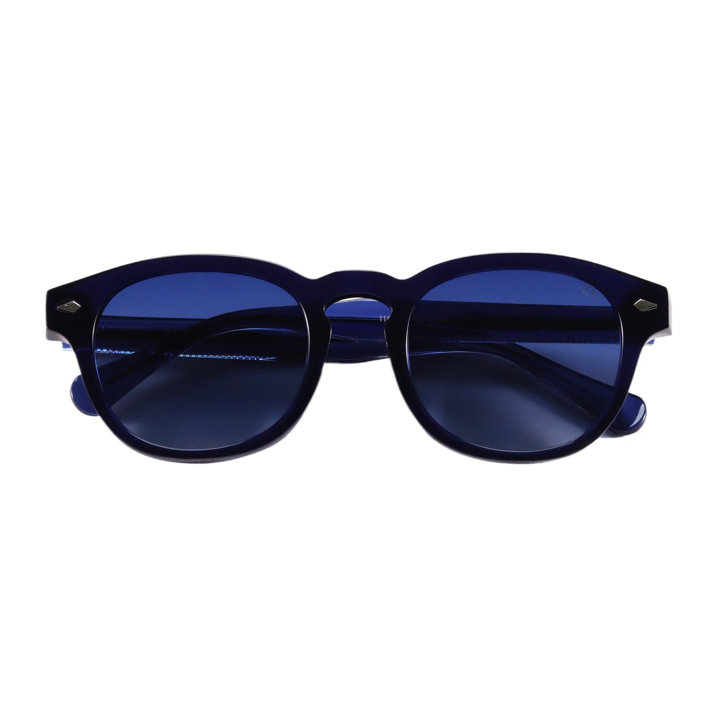 VO Round Navy Blue Acetate UV Protected Sunglasses