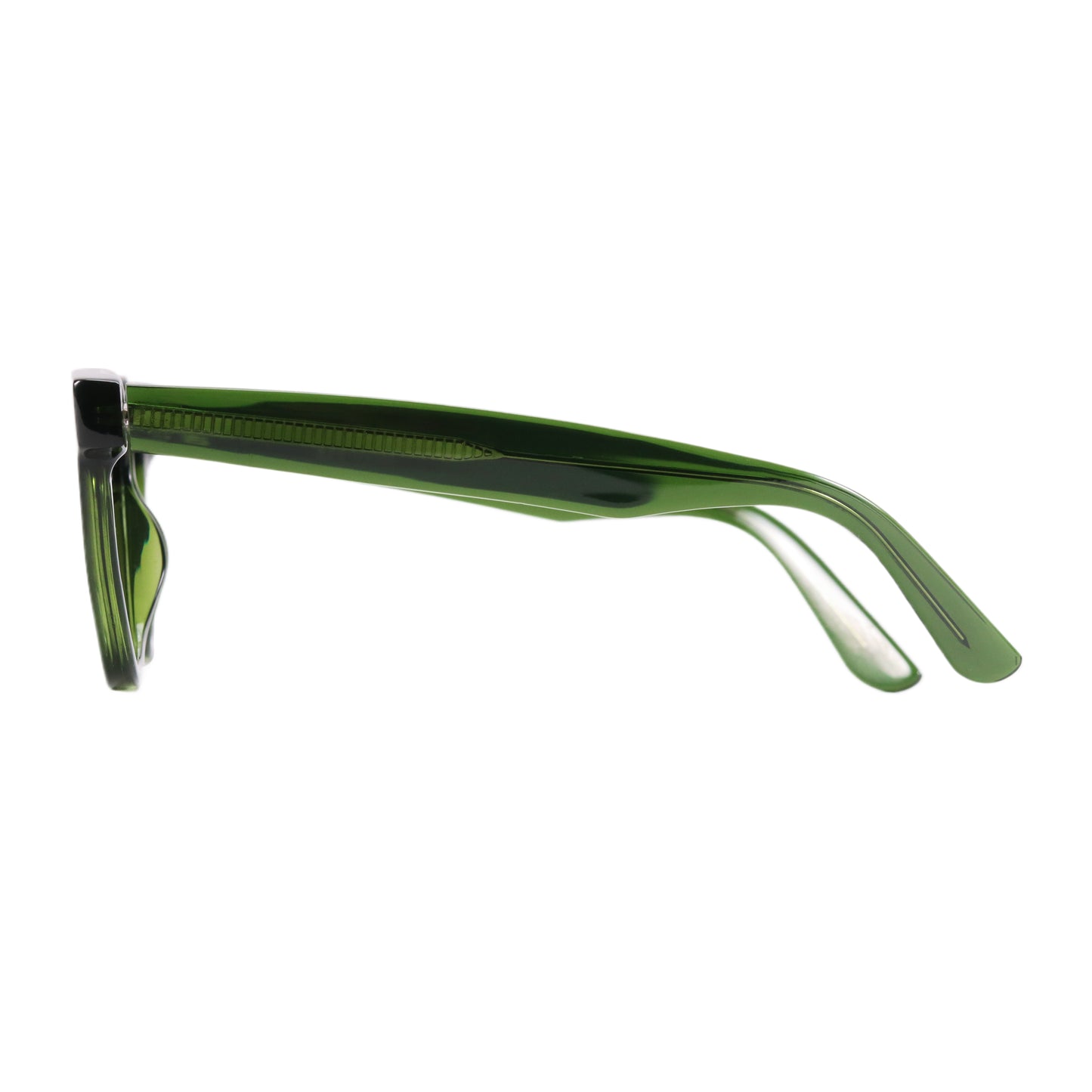 VO Square Olive Green Acetate Unisex Sunglasses