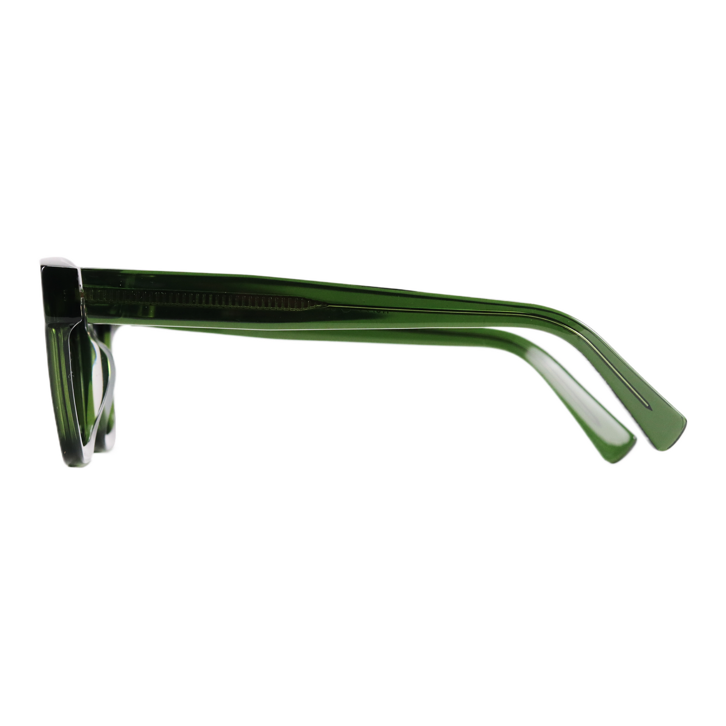 VO Rectangle Dark Green Crystal Polarized Sunglasses