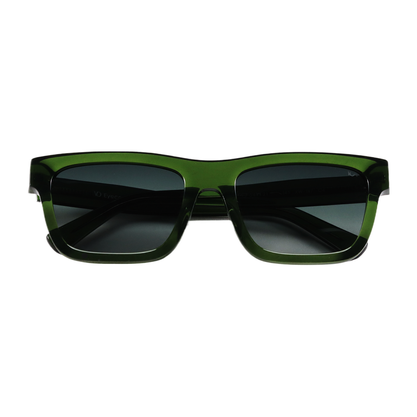 VO Rectangle Dark Green Crystal Polarized Sunglasses