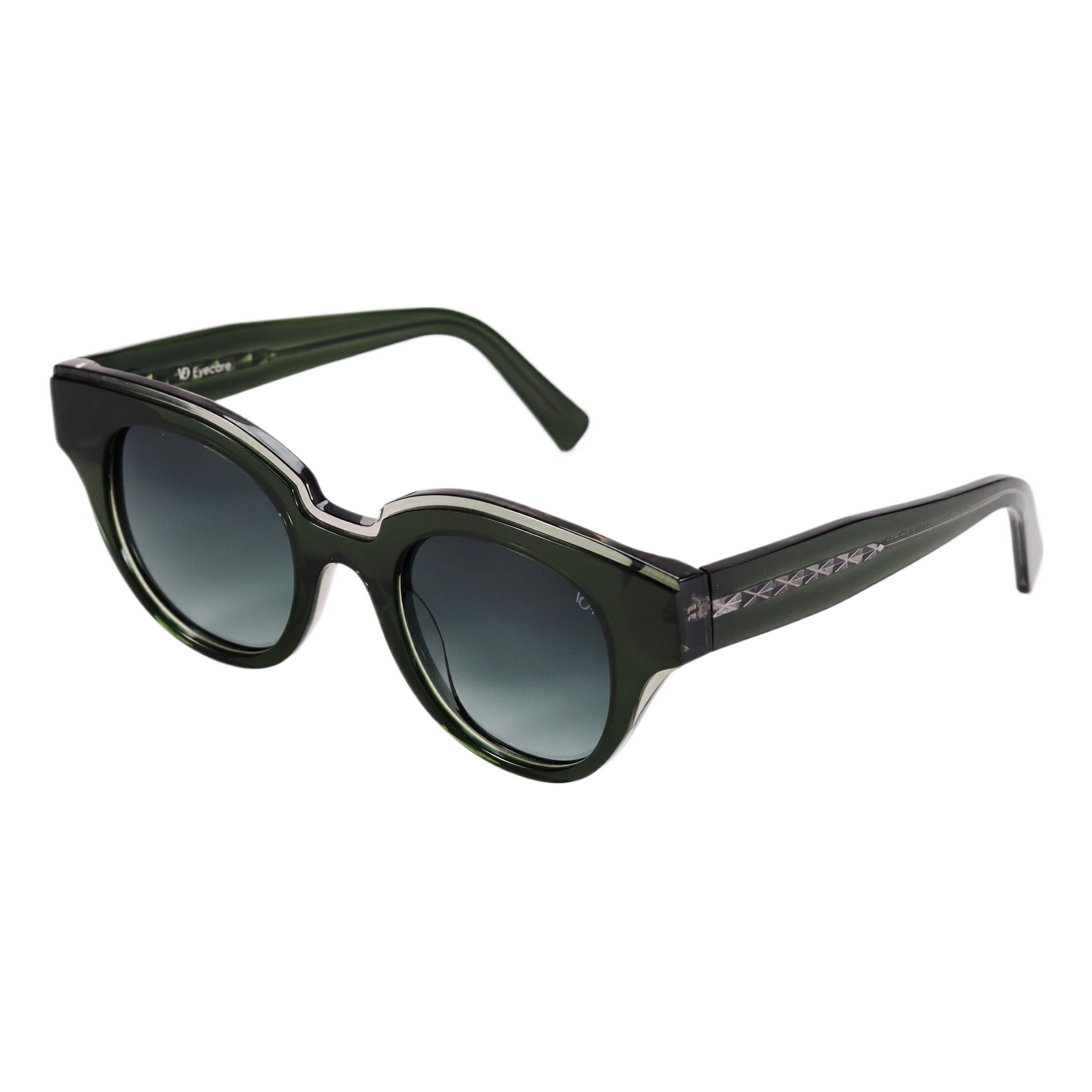 VO Butterfly Green Gradient Acetate Sunglasses