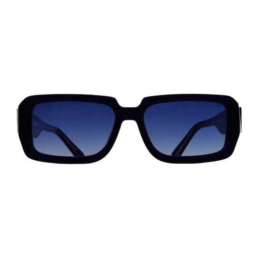 VO Rectangle Navy Blue Full Rim Polarized Sunglasses