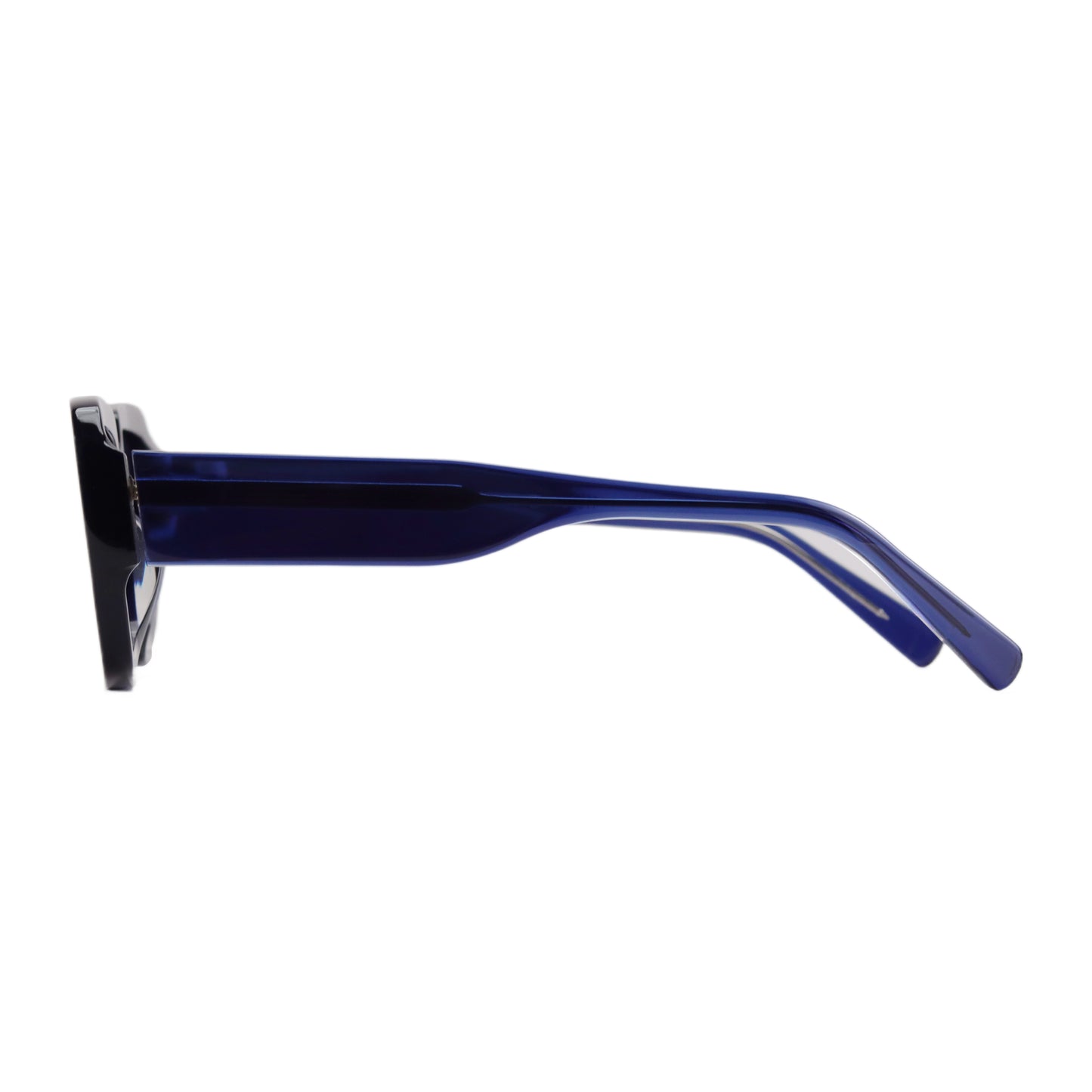 VO Rectangle Navy Blue Full Rim Polarized Sunglasses