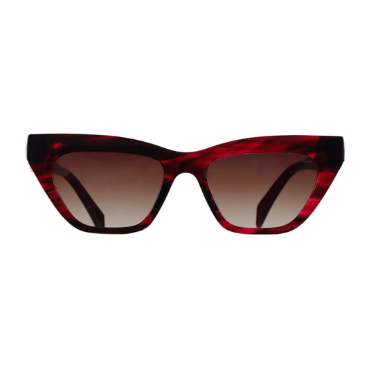 VO Cateye Crystal Maroon Polarized Sunglasses