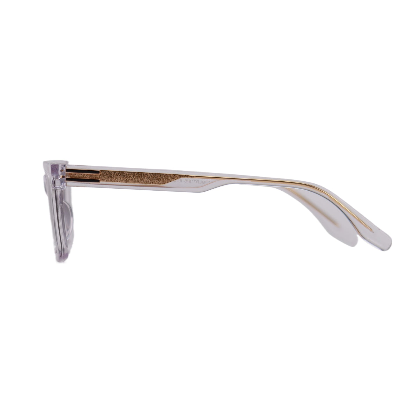 VO Rectangle White Acetate Unisex Polarized Sunglasses