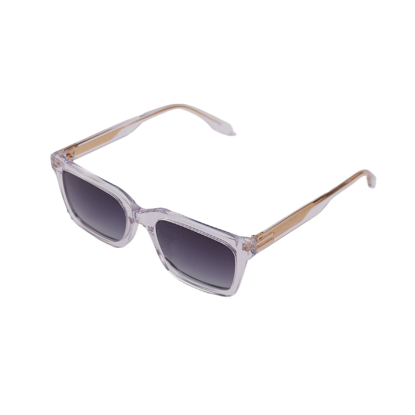 VO Rectangle White Acetate Unisex Polarized Sunglasses