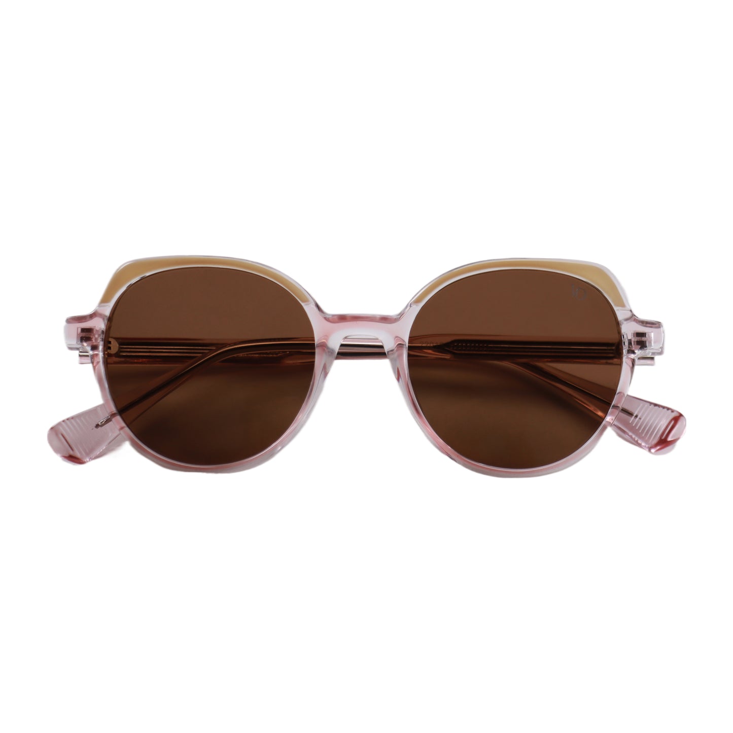 VO Round Pink Crystal UV Protected Sunglasses