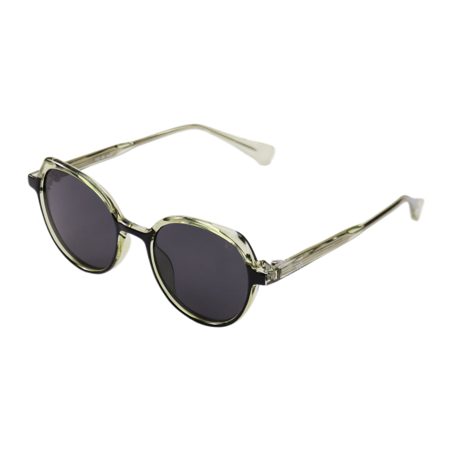 VO Round Olive Green Acetate UV Protected Sunglasses