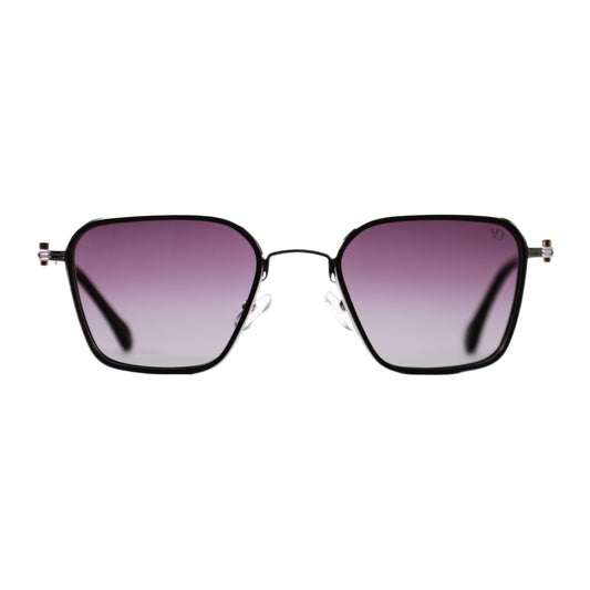 VO Hexagon Purple Gradient Metal Unisex Sunglasses