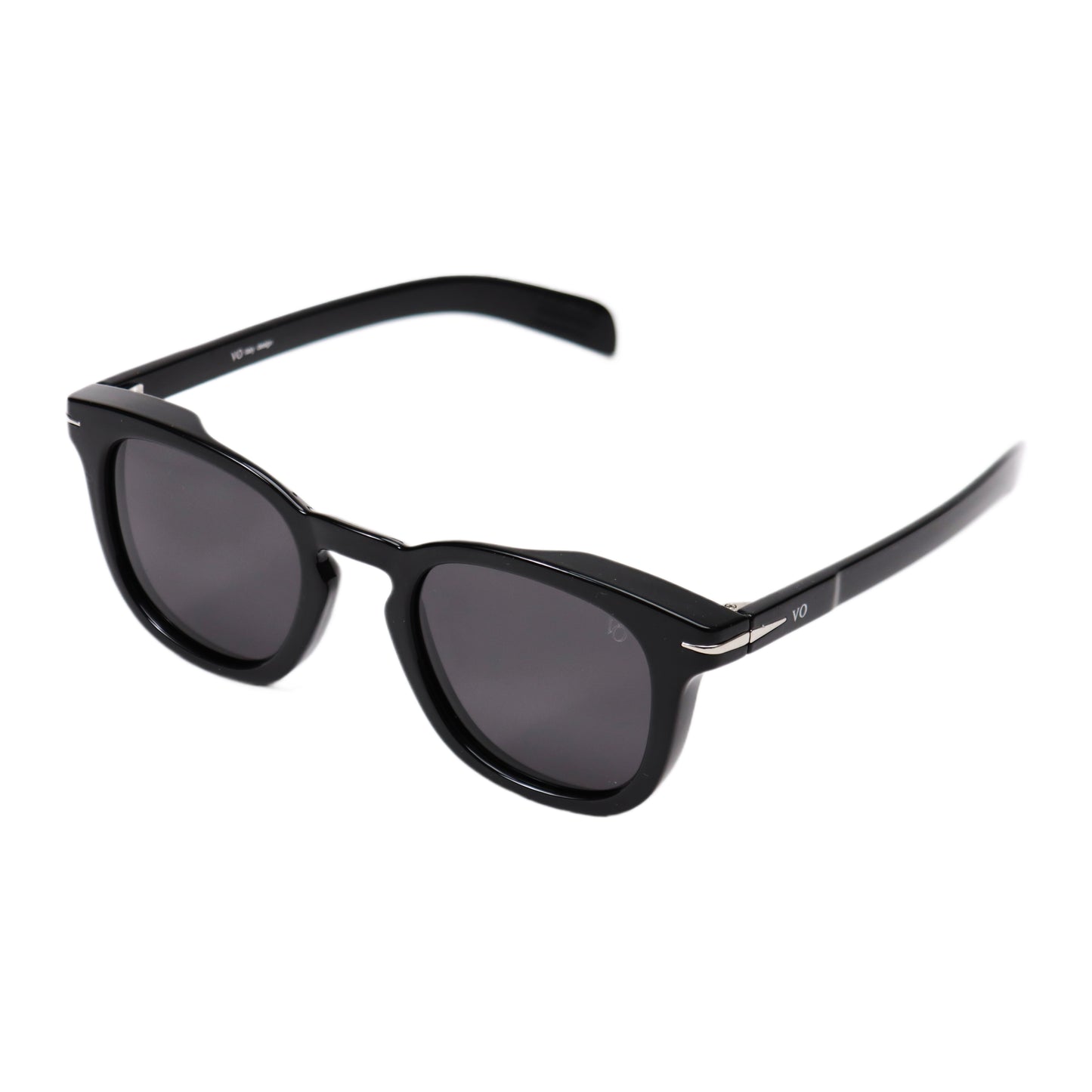 VO Square Vintage Black Unisex Polarized Sunglasses